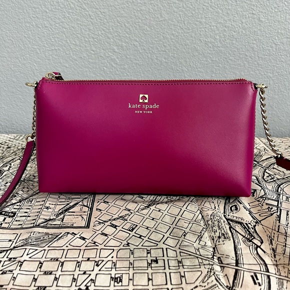 kate spade New York Declan Sawyer Street Raspberry Crossbody - Picture 1 of 6